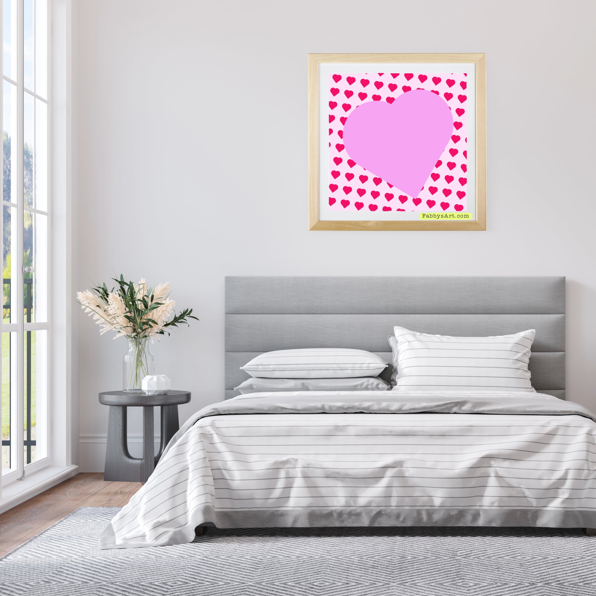 In love (pink heart) Poster