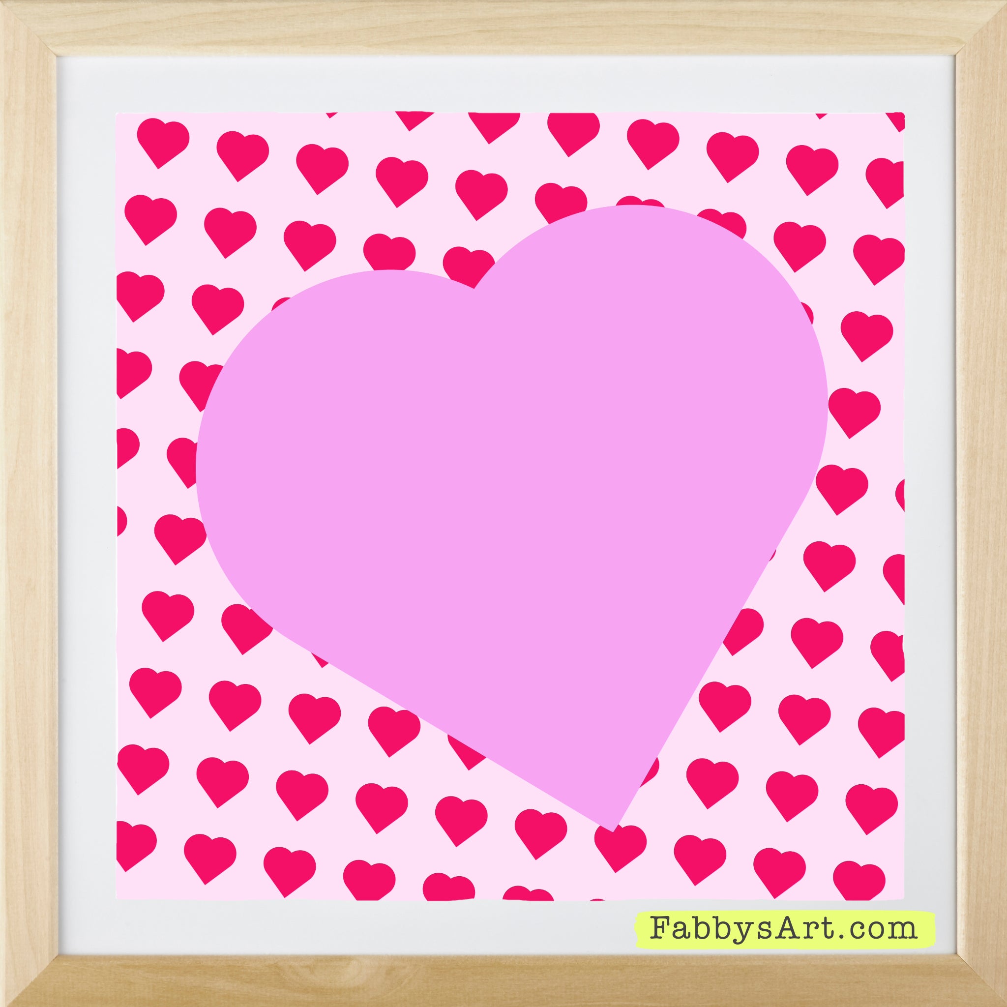 In love (pink heart) Poster