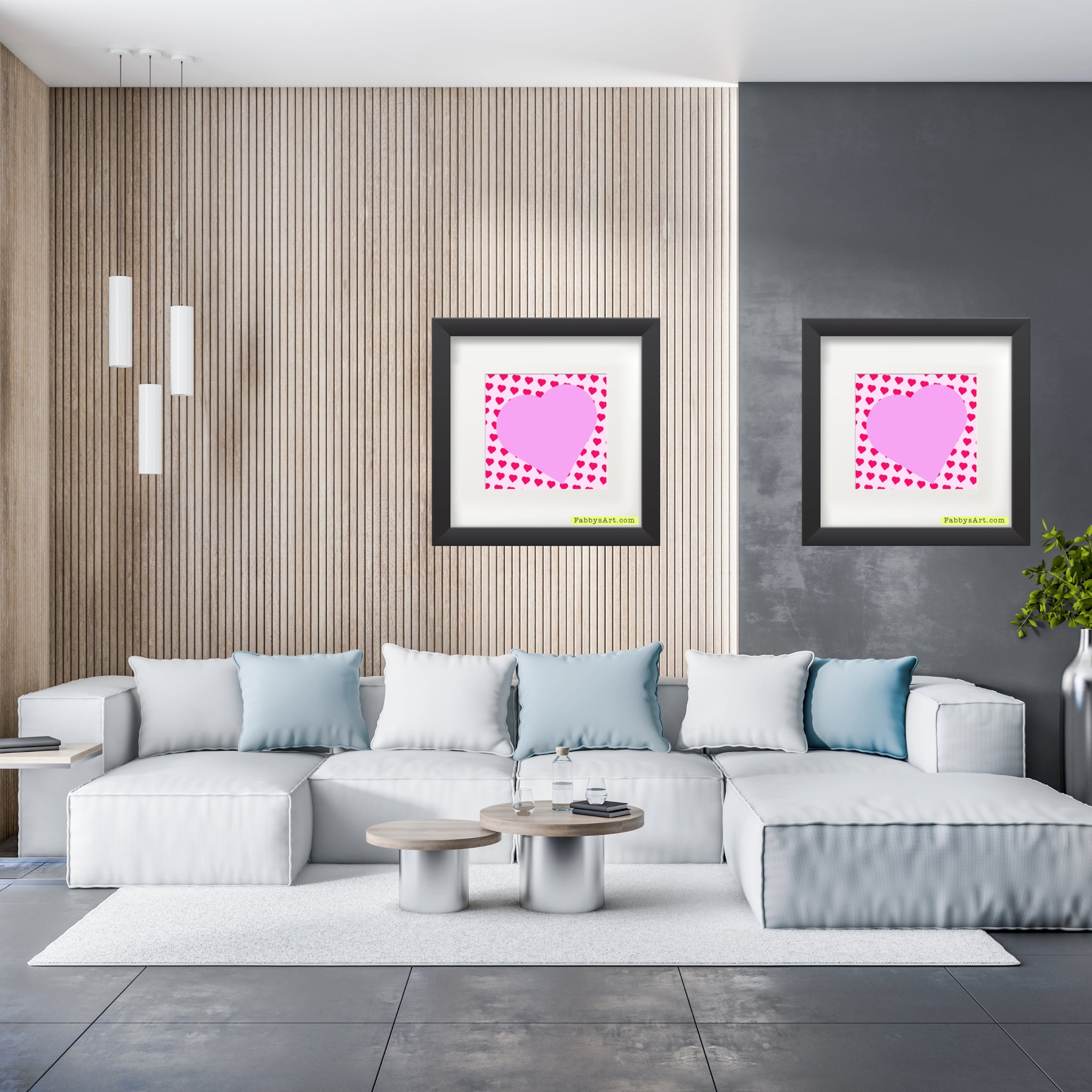 In love (pink heart) Poster