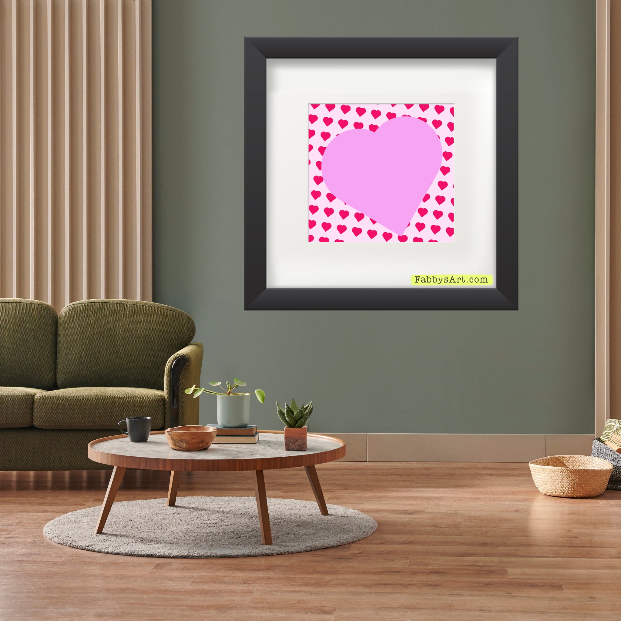 In love (pink heart) Poster