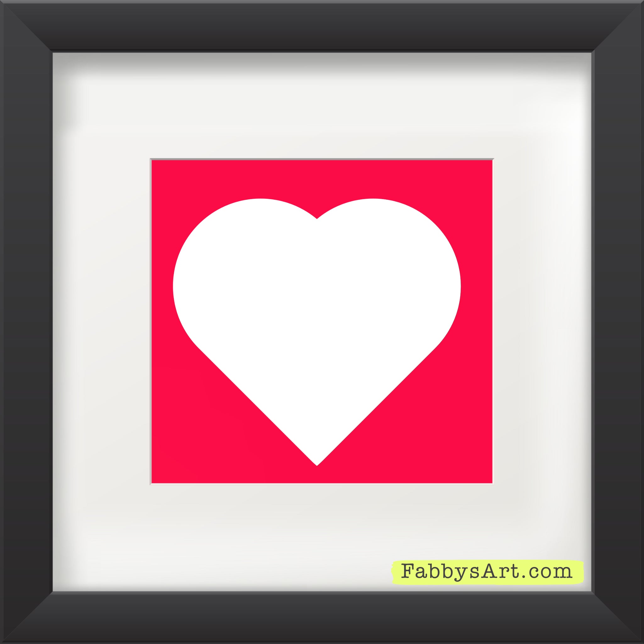 In love (white heart) Poster