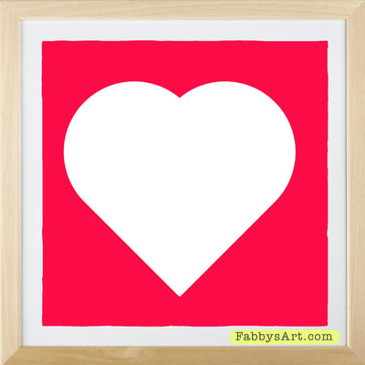 In love (white heart) Poster