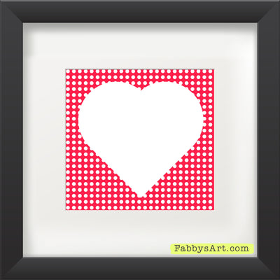 In love (white heart dotted passion) Poster