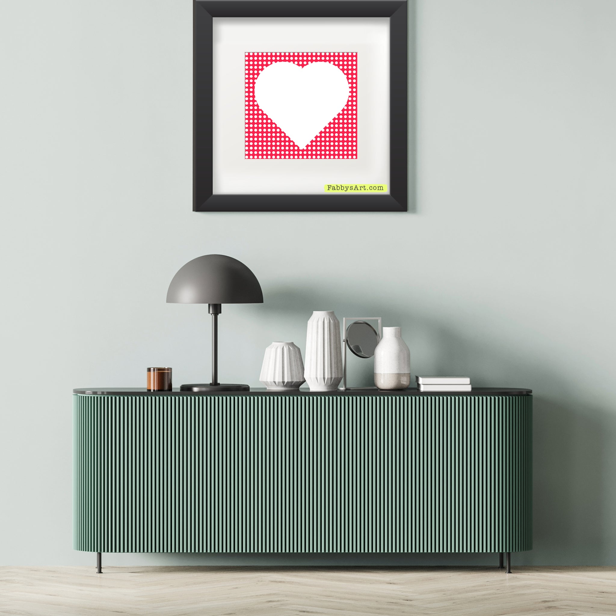 In love (white heart dotted passion) Poster