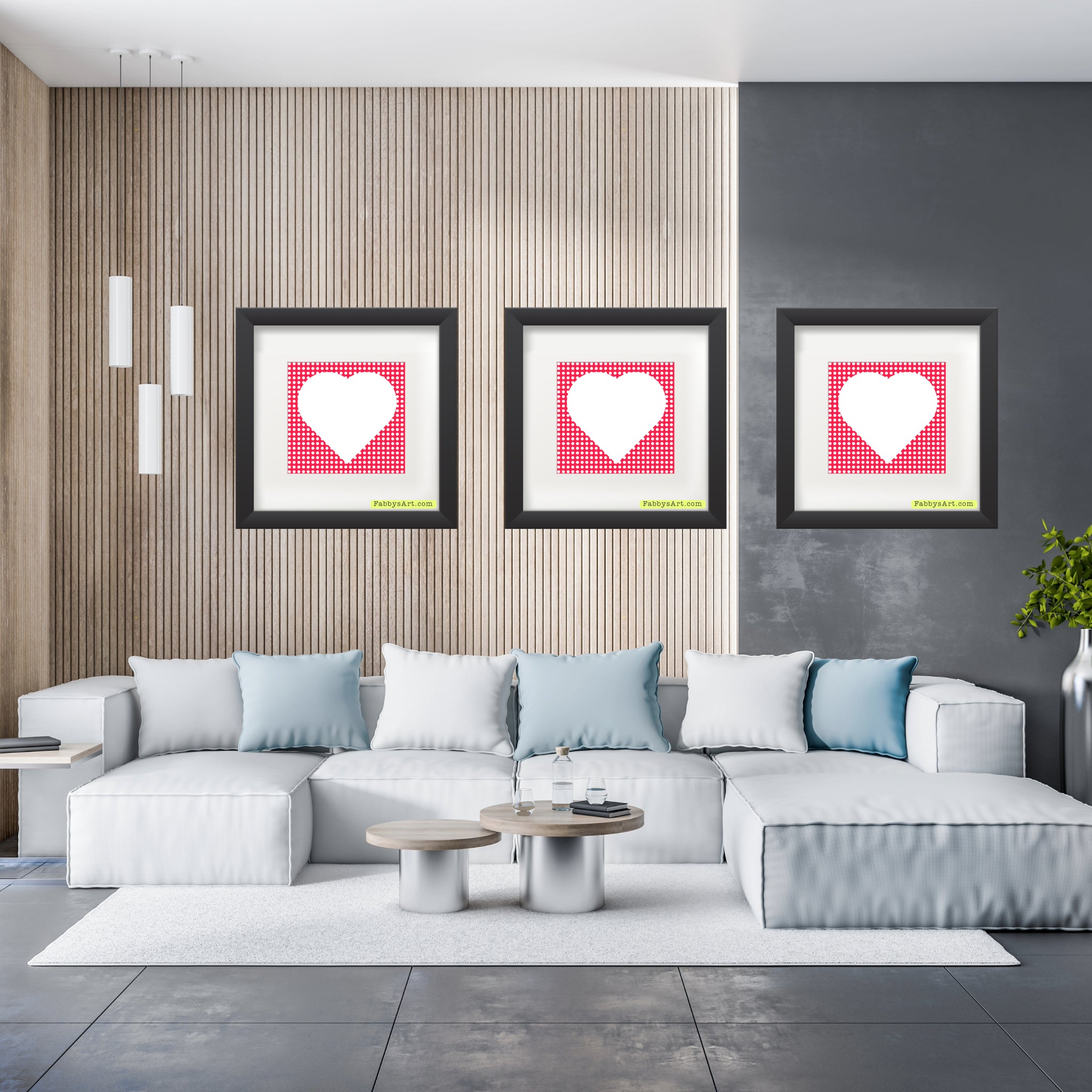 In love (white heart dotted passion) Poster