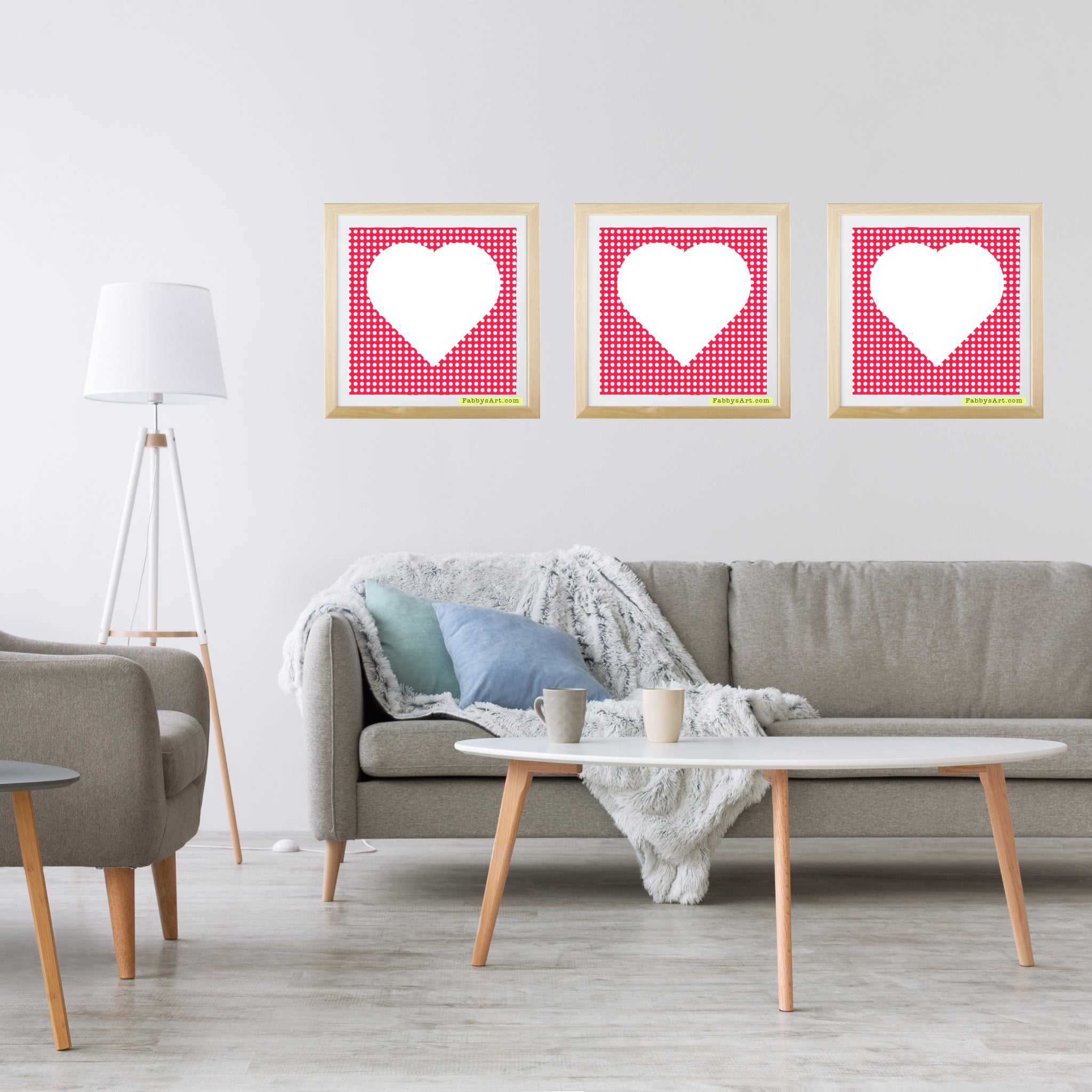 In love (white heart dotted passion) Poster