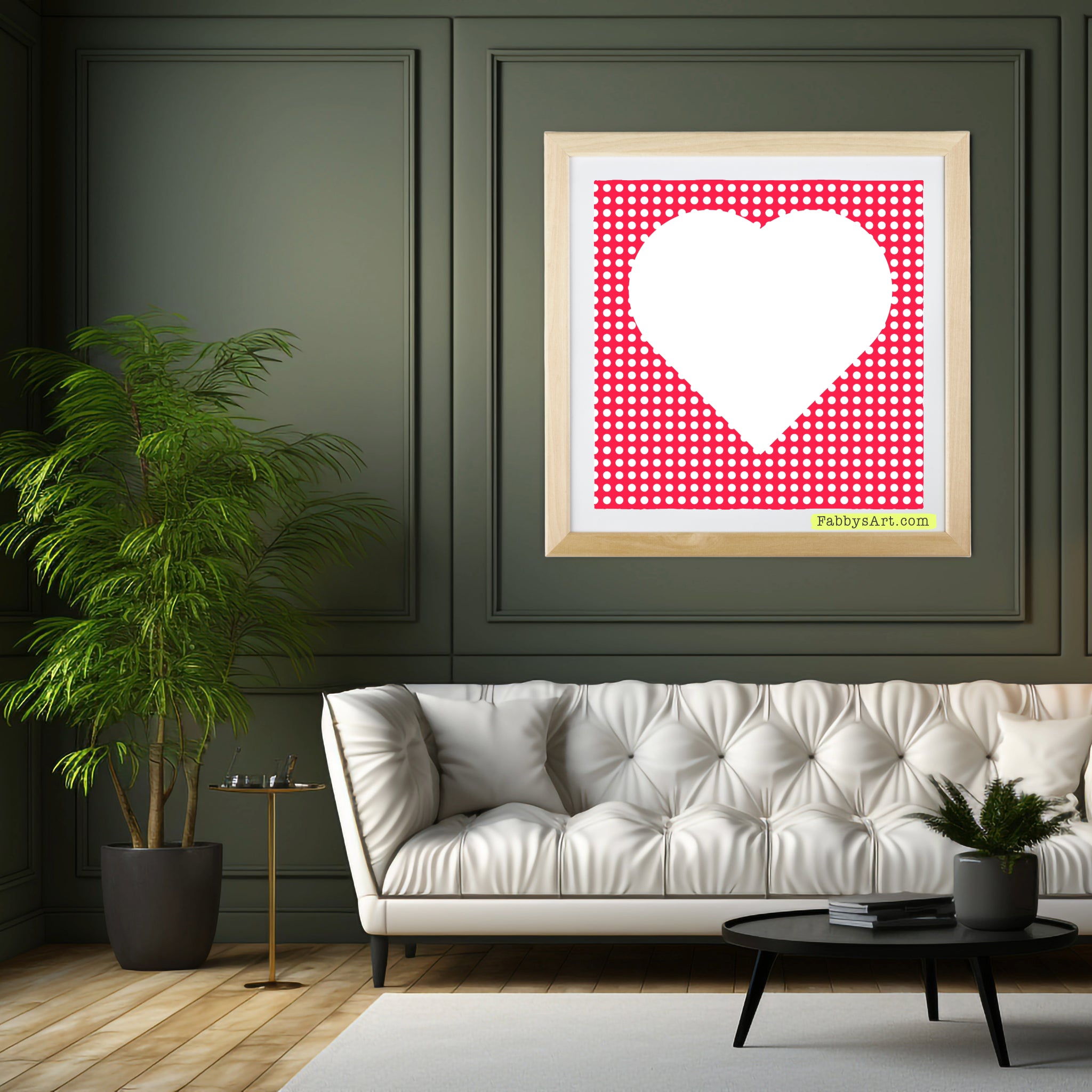 In love (white heart dotted passion) Poster