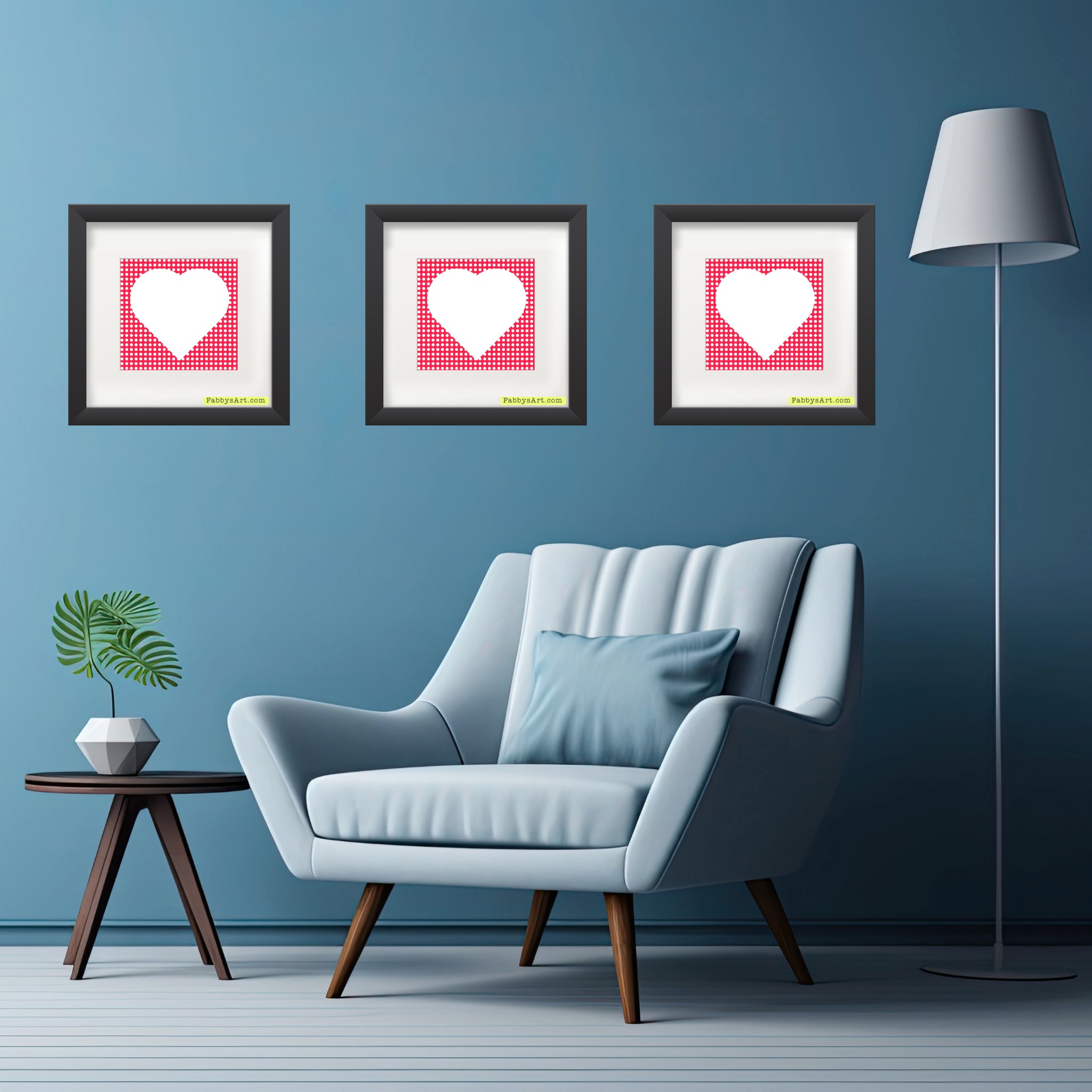 In love (white heart dotted passion) Poster