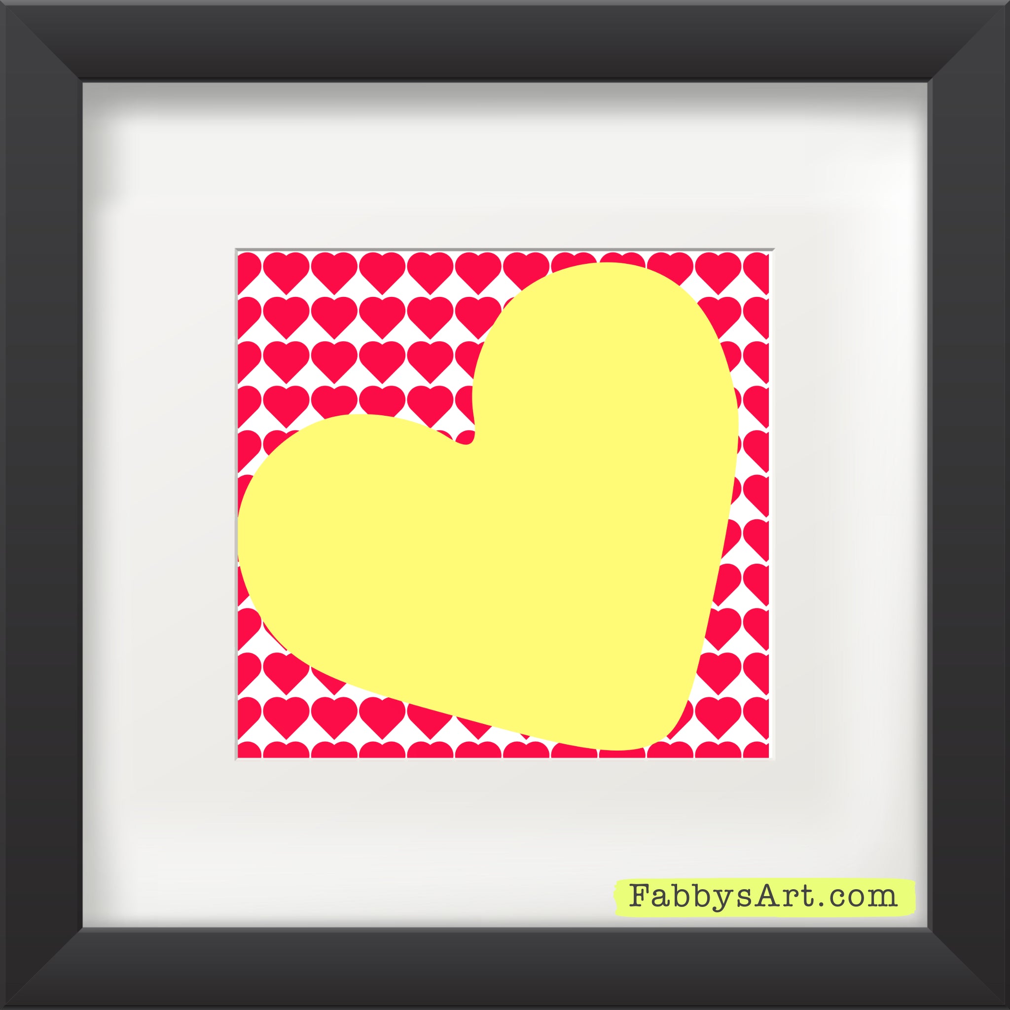 In love (yellow heart) Poster