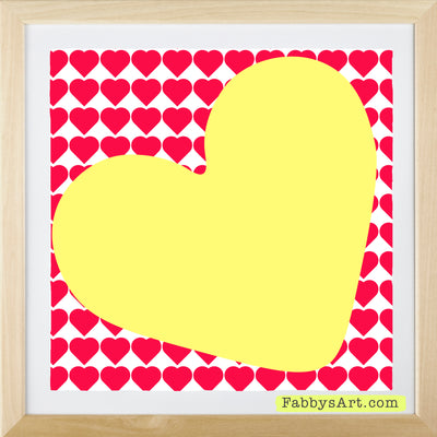 In love (yellow heart) Poster