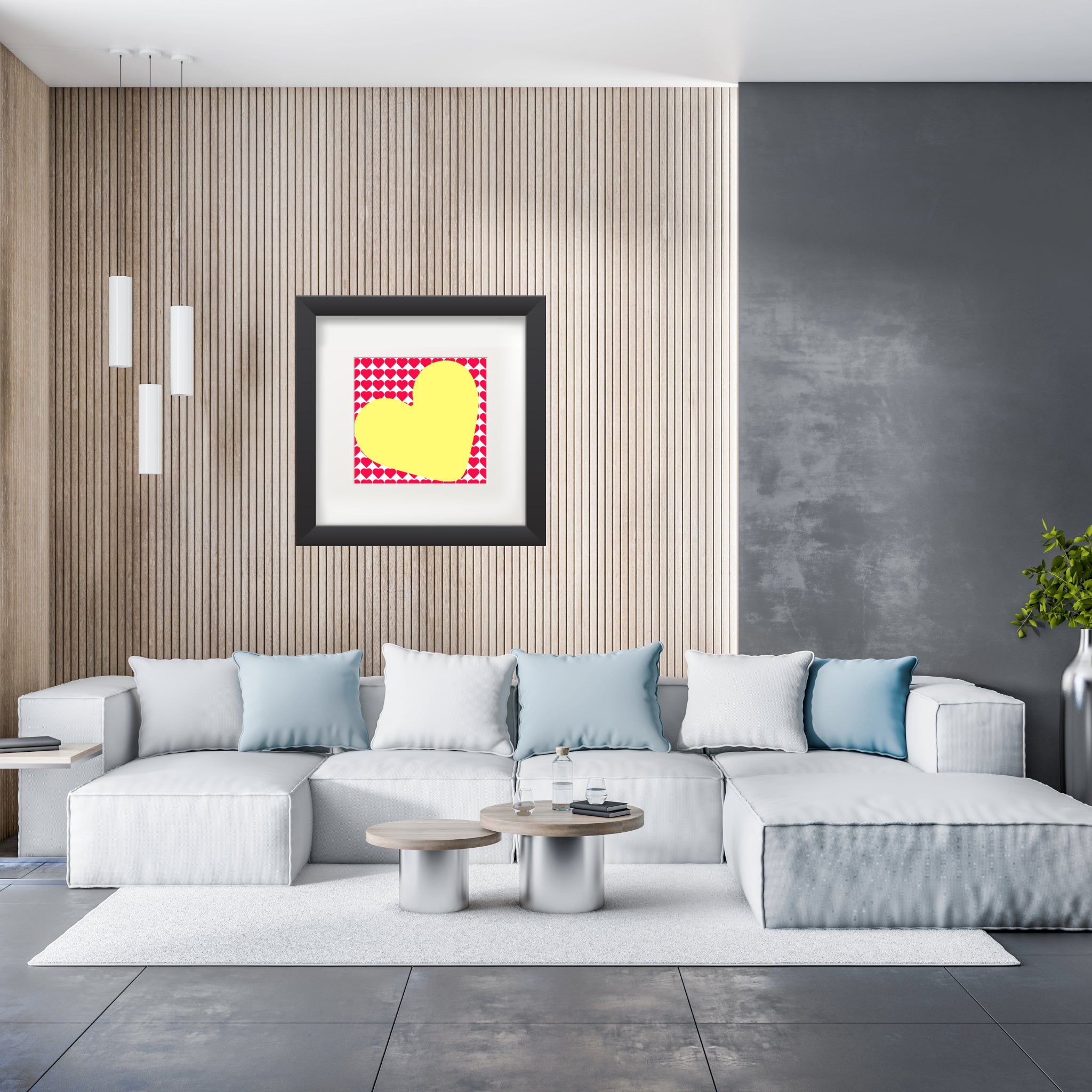 In love (yellow heart) Poster