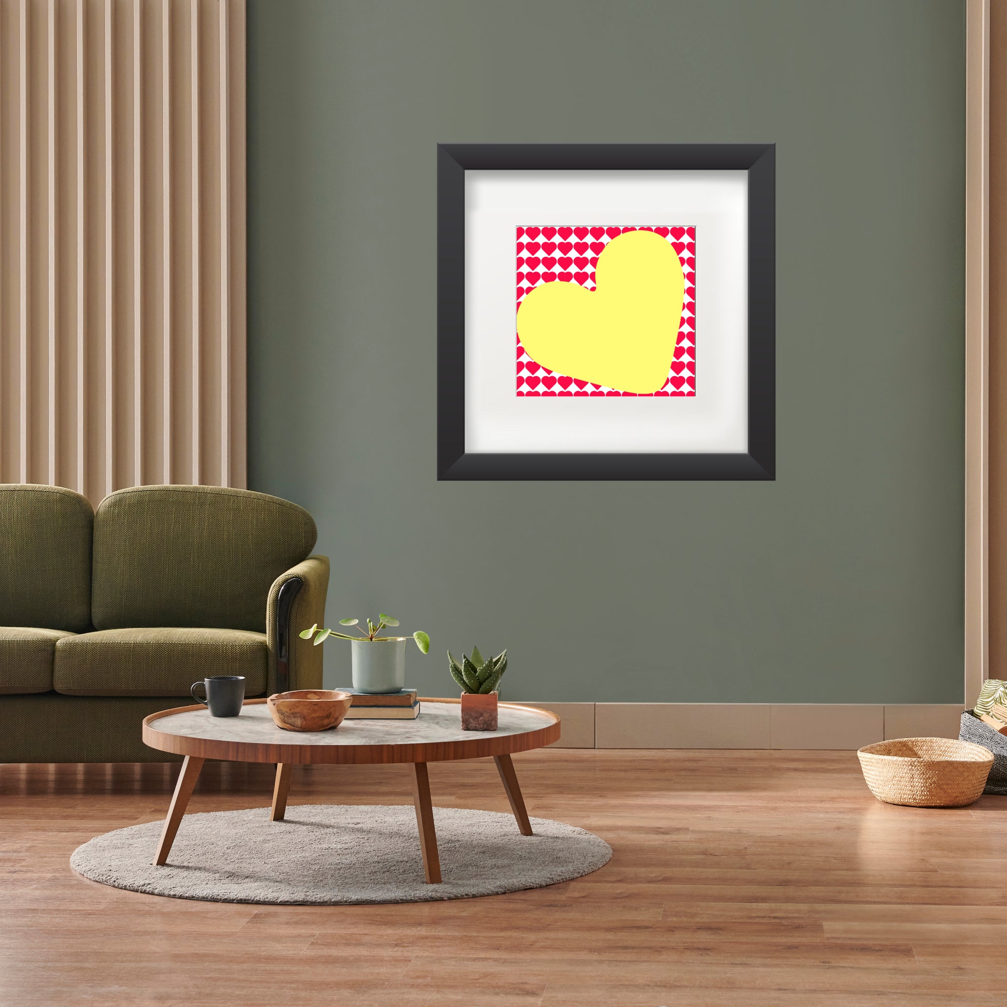 In love (yellow heart) Poster