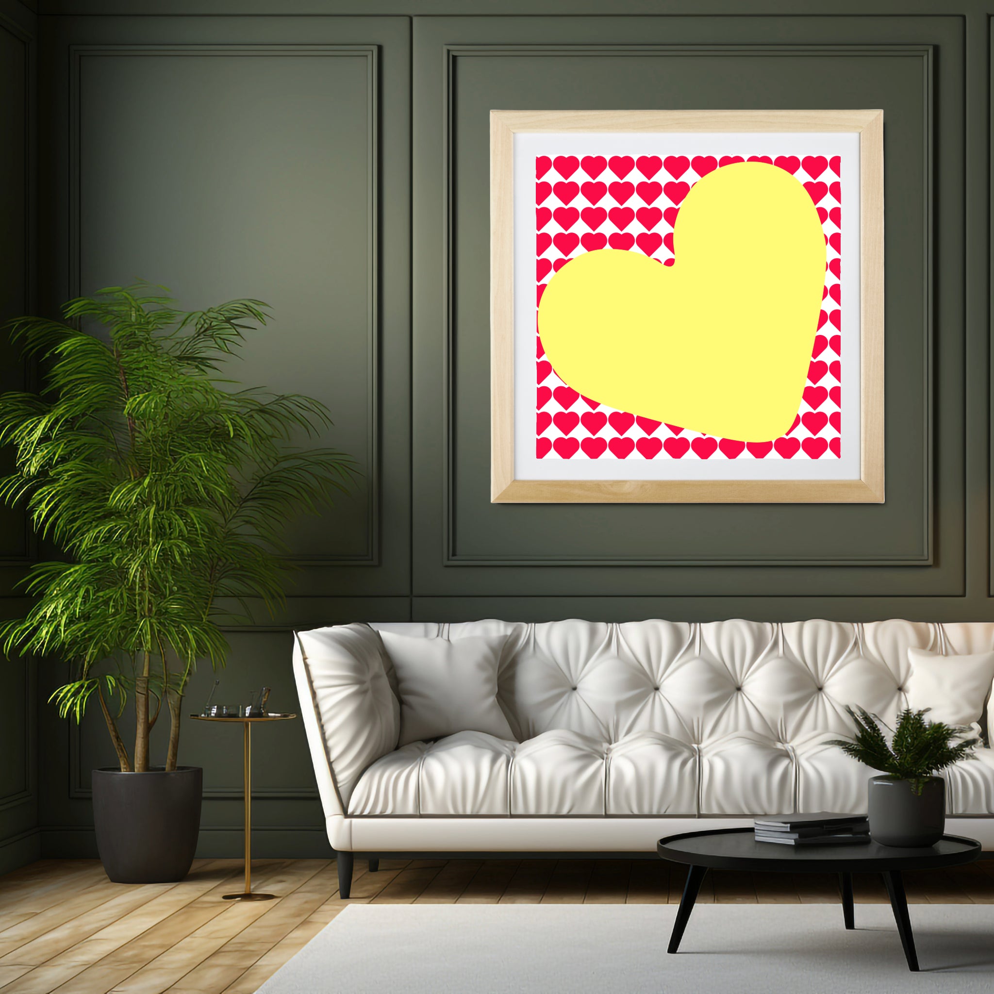 In love (yellow heart) Poster