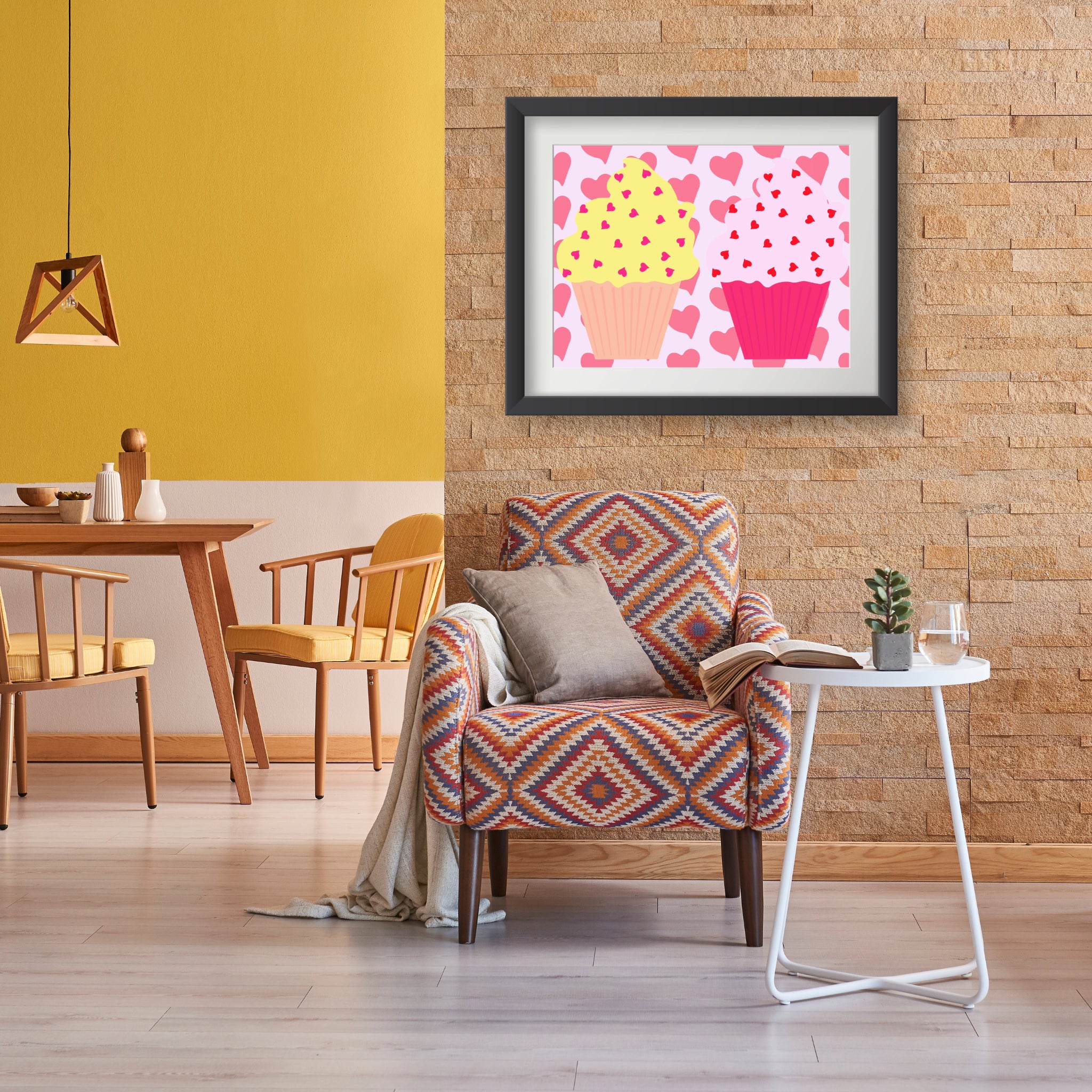 Two cupcakes in love Poster