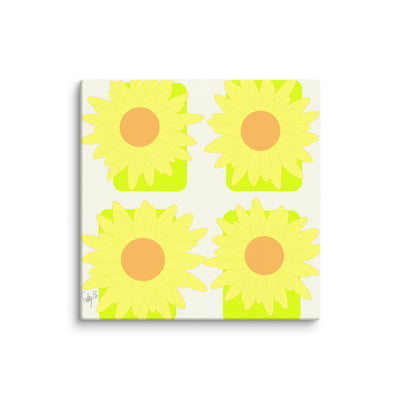 Sunflower squares canvas print