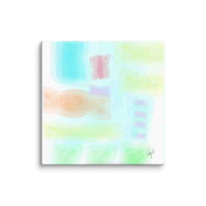 Watercolor abstract canvas print