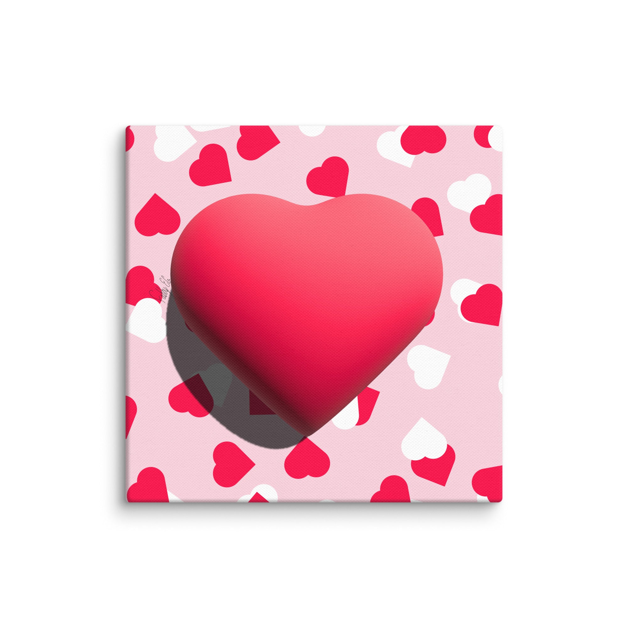 Valentines heart for love canvas print