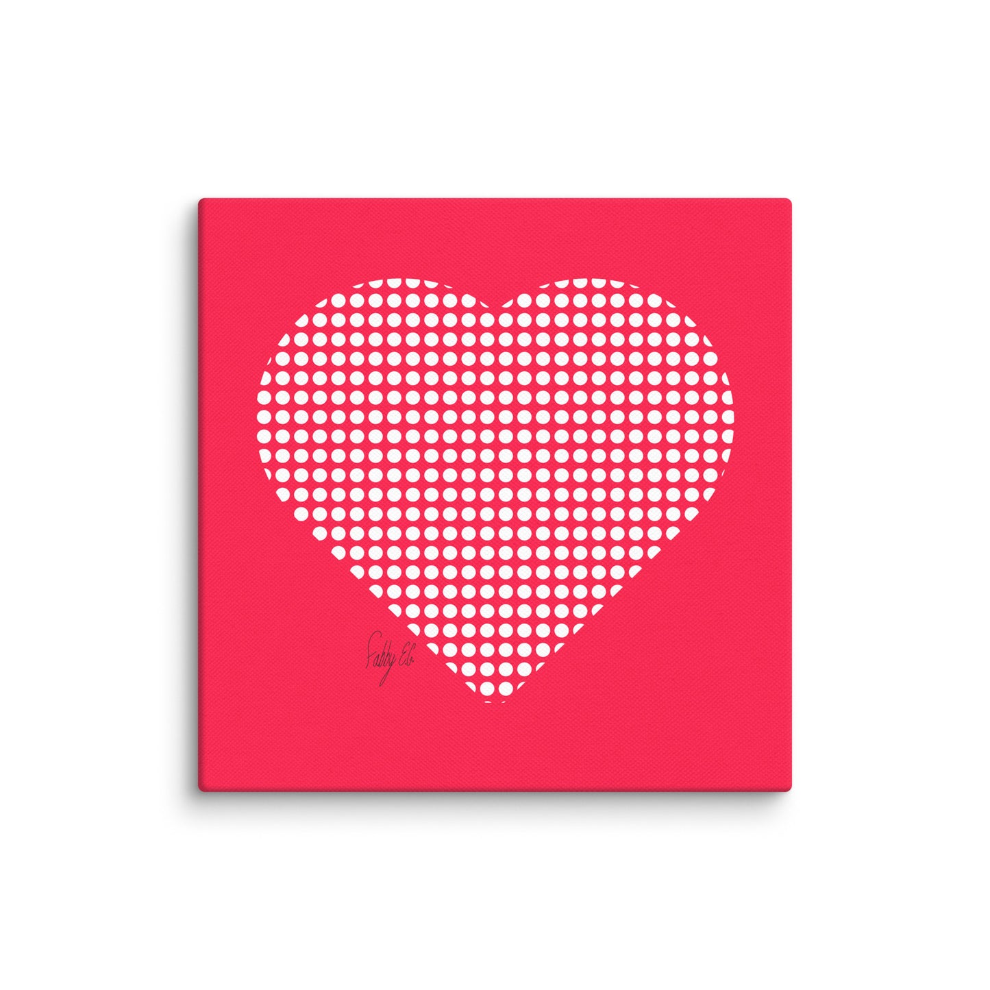 In love (dotted heart) canvas print