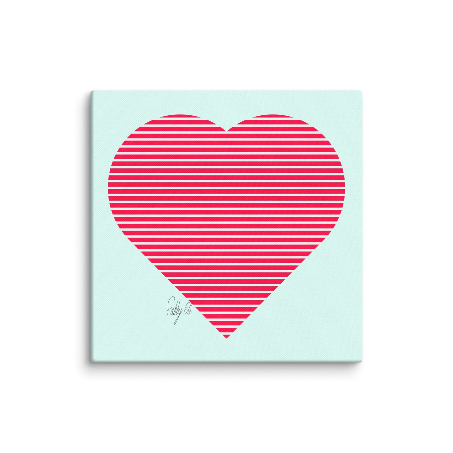 In love (passion heart stripes) canvas print