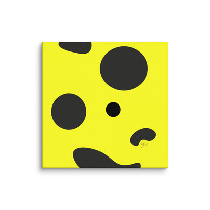 Dots yellow canvas print