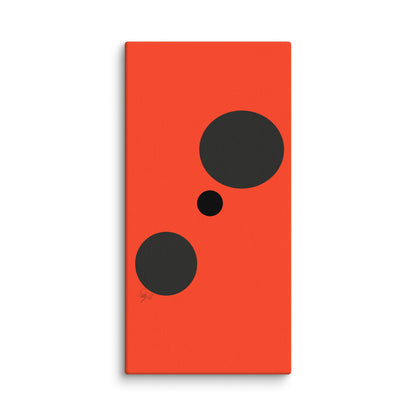 Dots orange canvas print