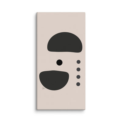 Dots taking sides Light pale canvas print