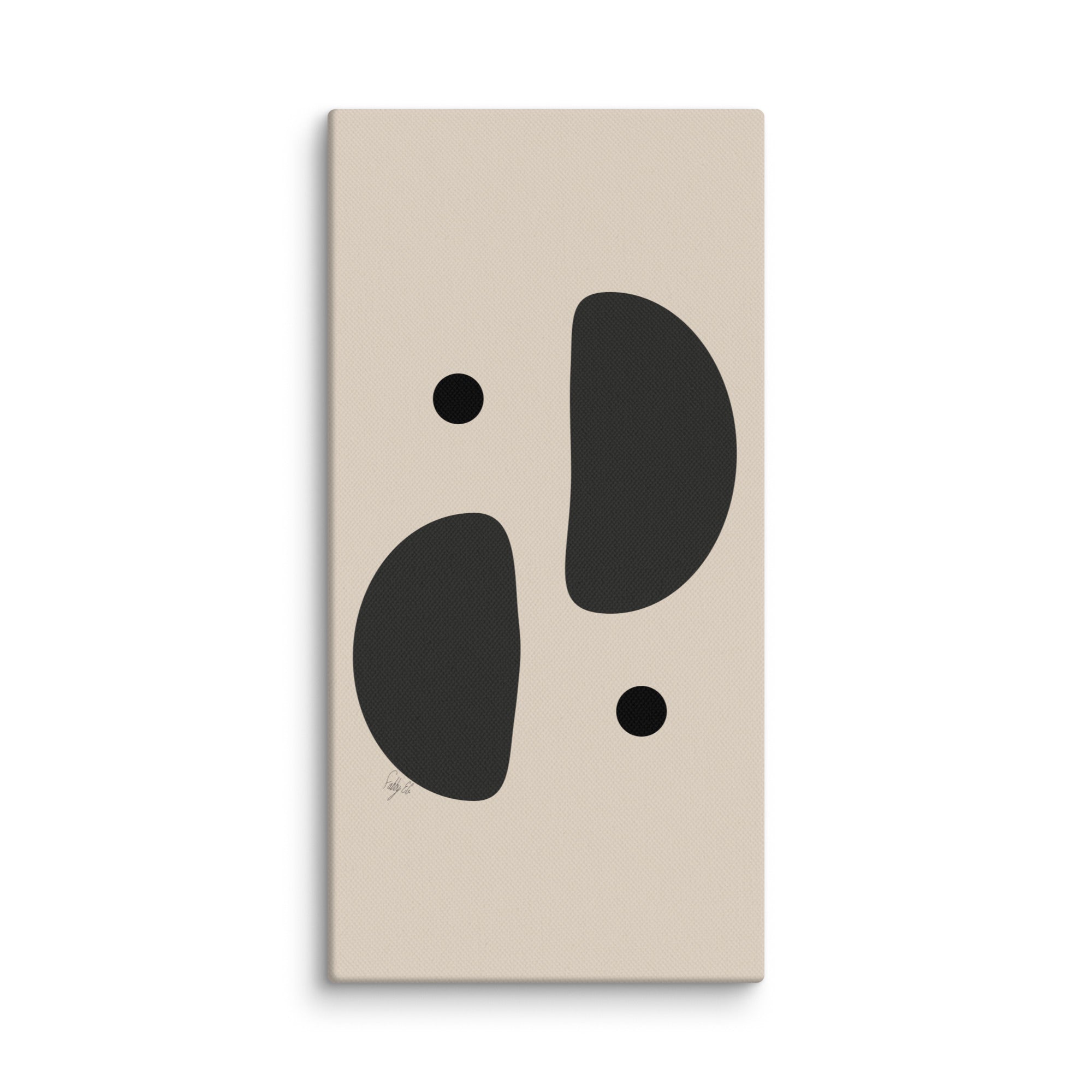 Mirror effect dots pale canvas print