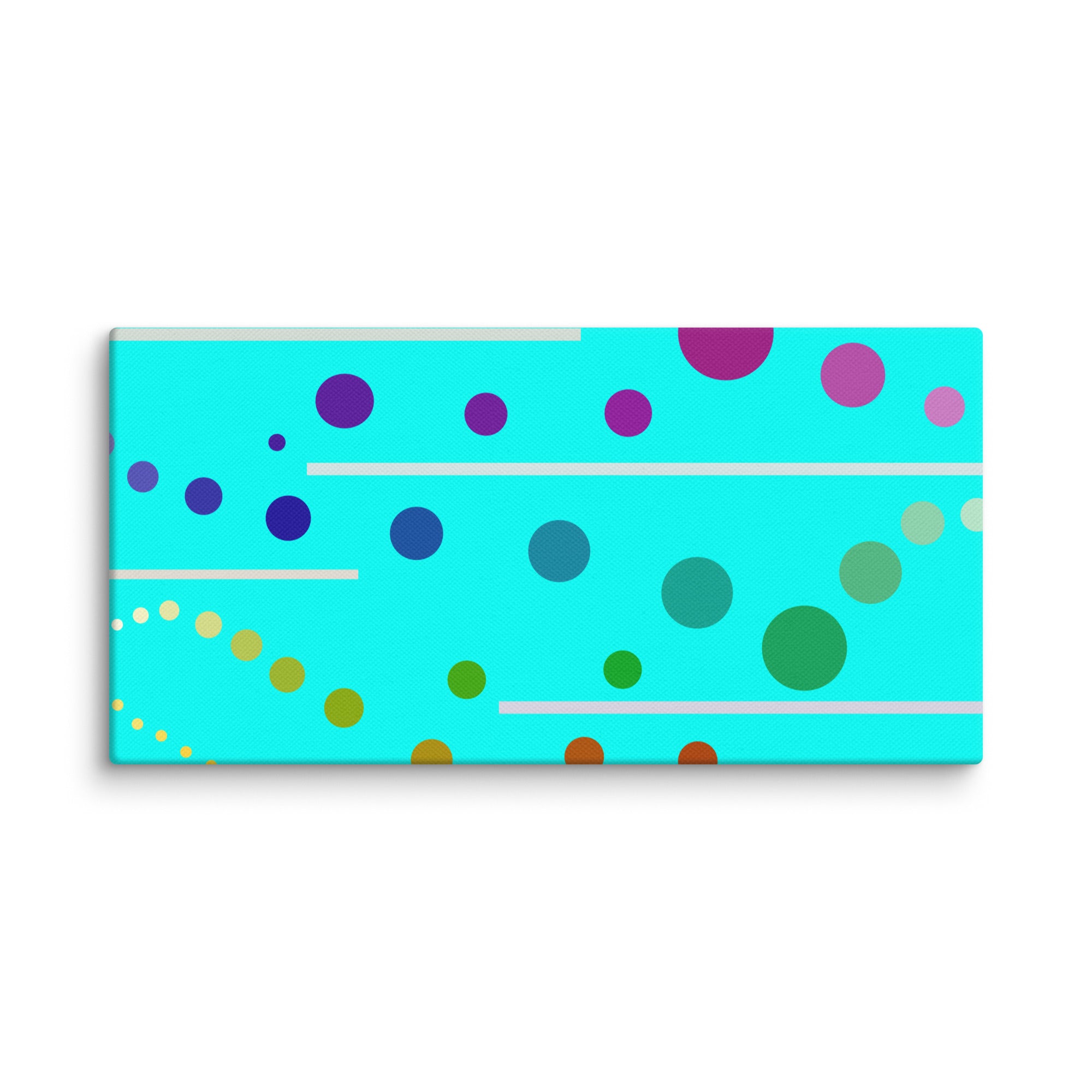 Follow along cyan blue canvas print