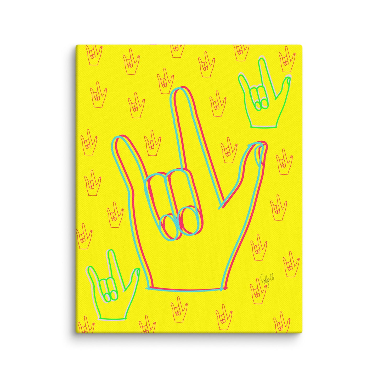 I love you sign language canvas print