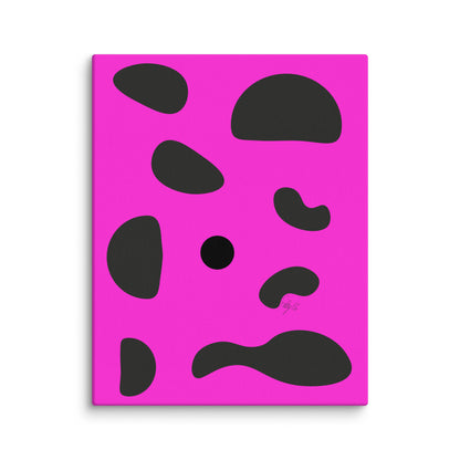 Dots pink canvas print