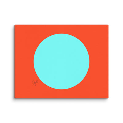 Circling around orange canvas print