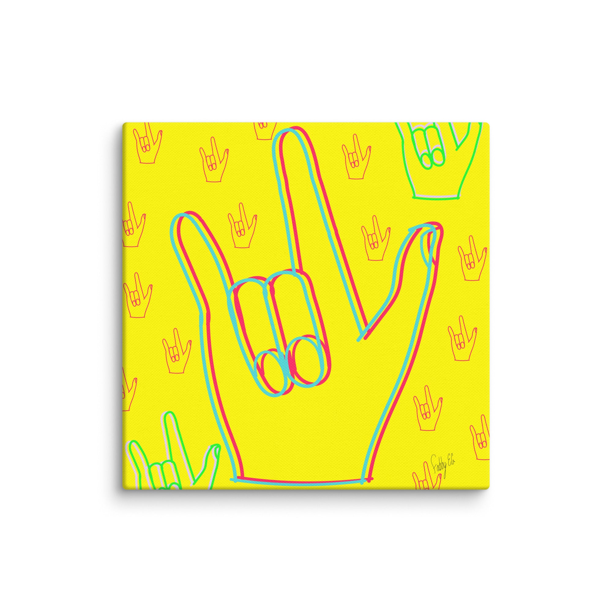 I love you sign language canvas print