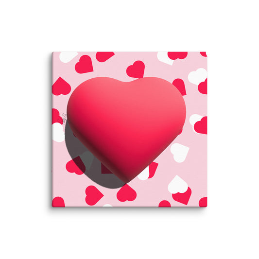 Valentines heart for love canvas print