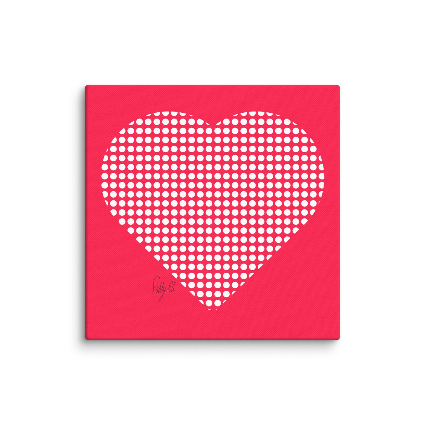 In love (dotted heart) canvas print