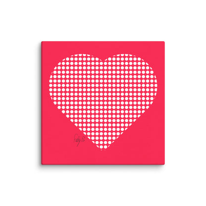 In love (dotted heart) canvas print