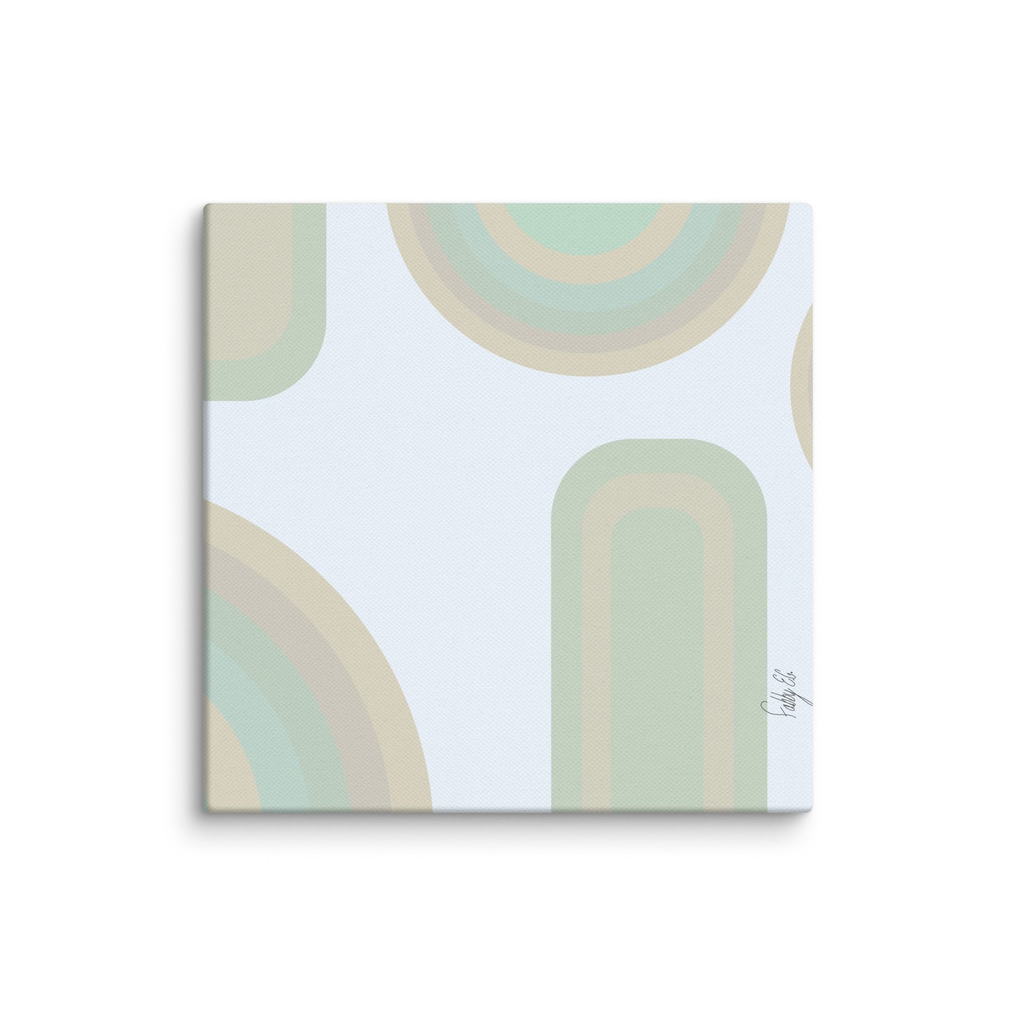 Neutral patterns blue canvas print