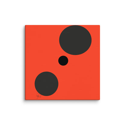 Dots orange canvas print