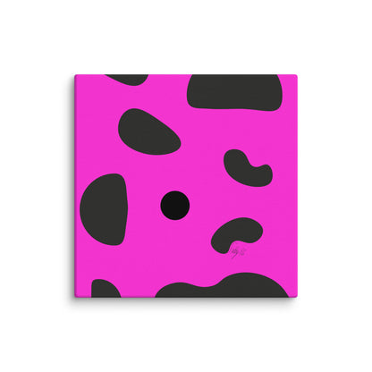 Dots pink canvas print