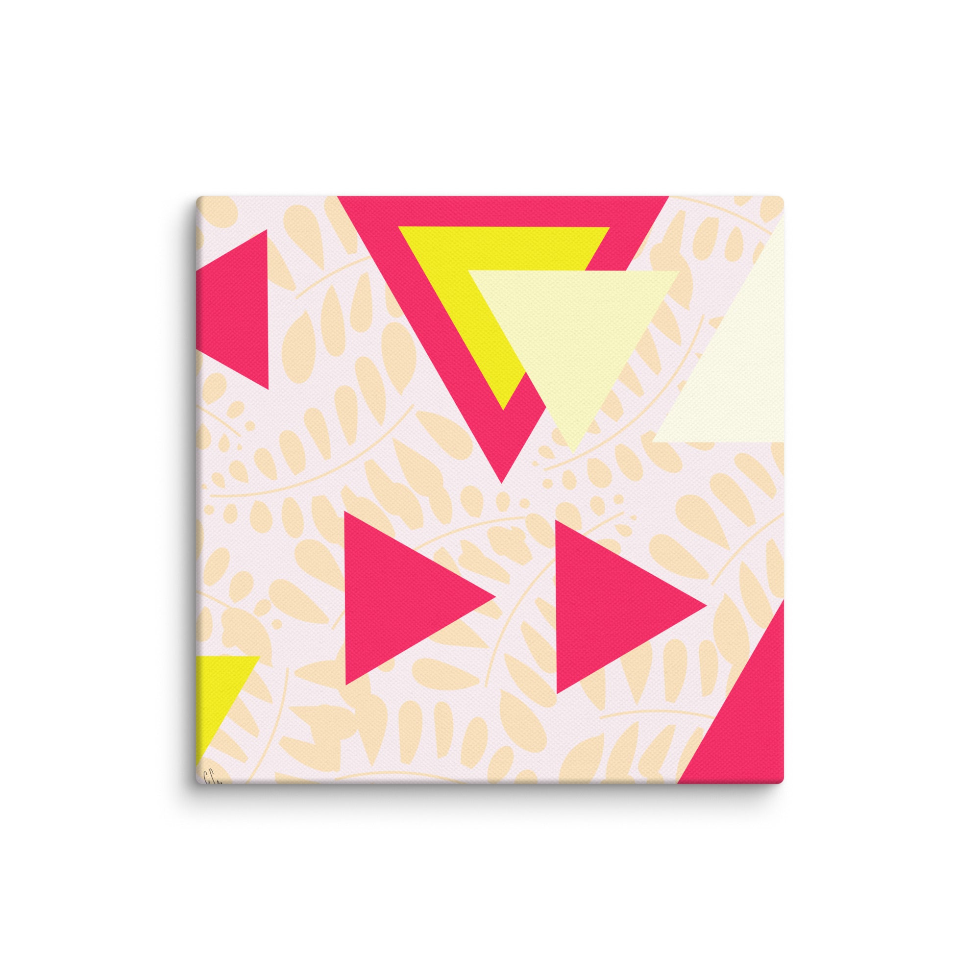 Triangular petals canvas print
