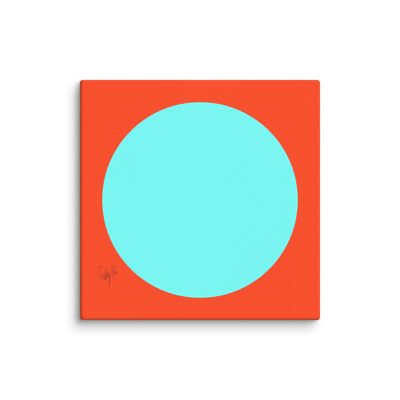 Circling around orange canvas print