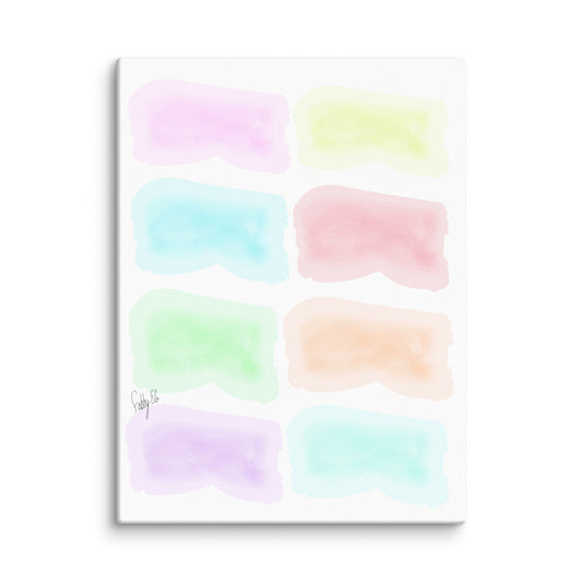 Watercolor stages canvas print