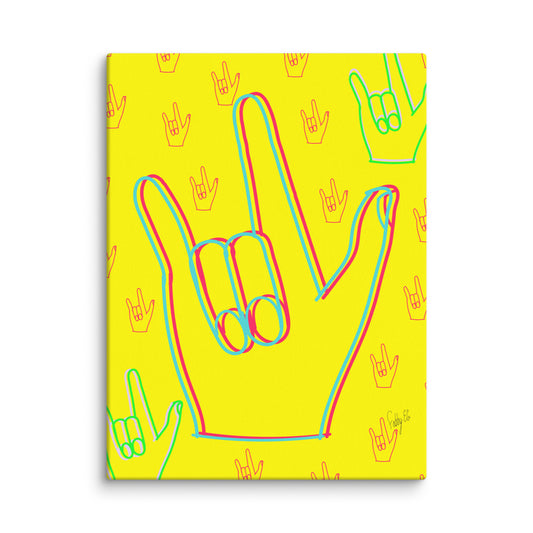 I love you sign language canvas print