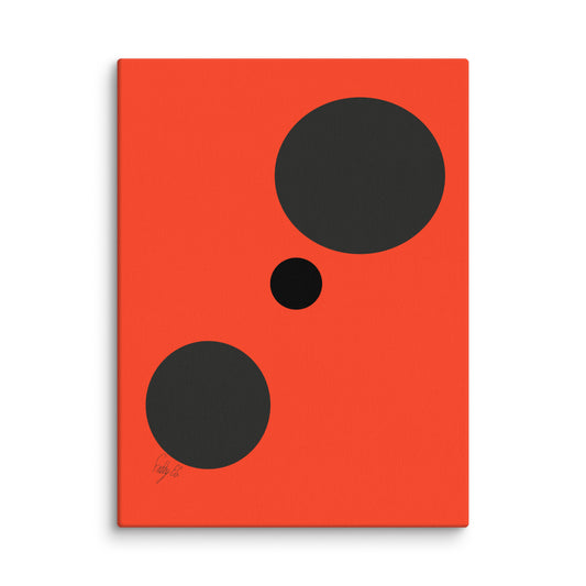 Dots orange canvas print