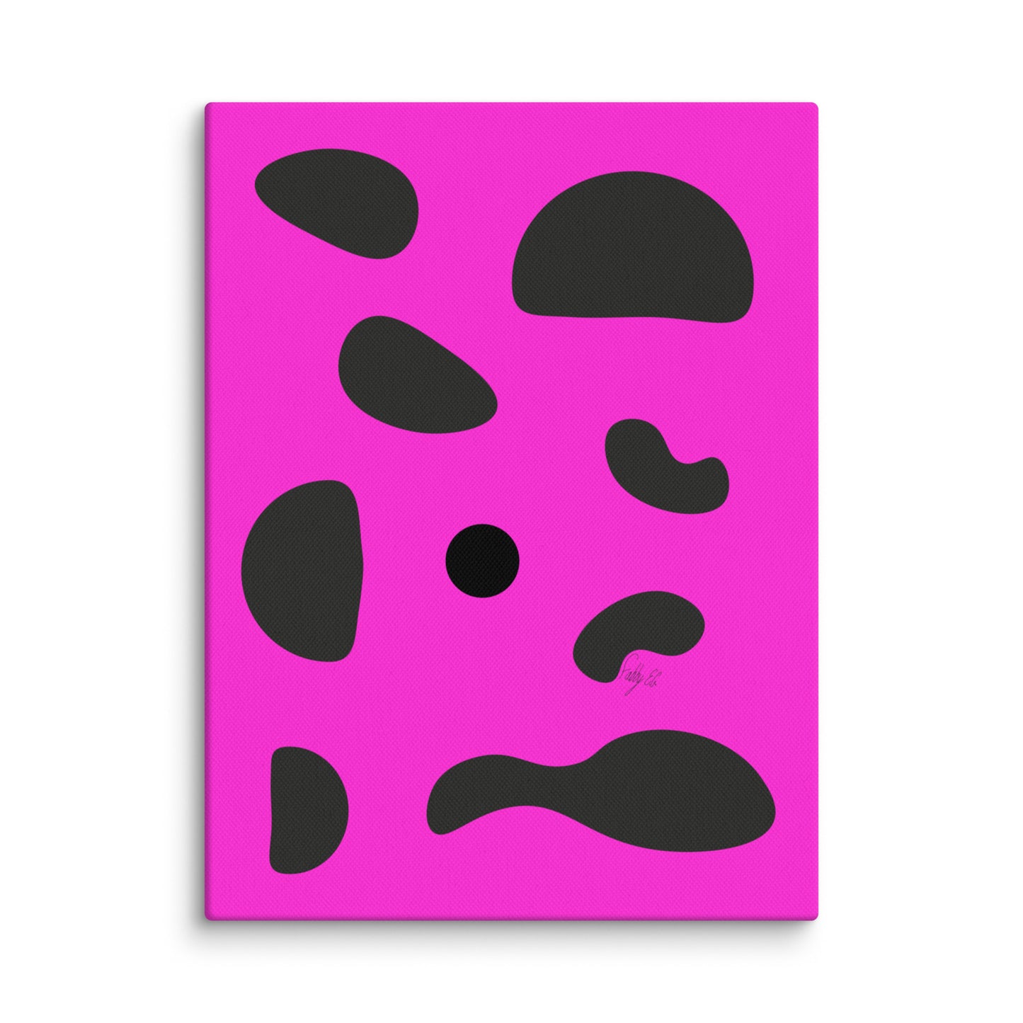 Dots pink canvas print