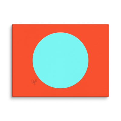 Circling around orange canvas print