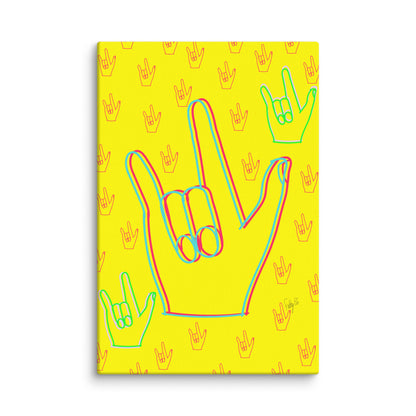 I love you sign language canvas print