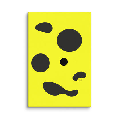 Dots yellow canvas print