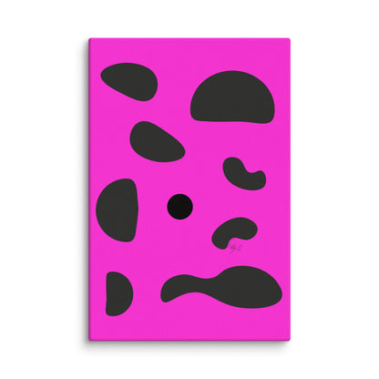 Dots pink canvas print