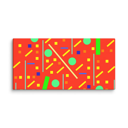 Squares and petite rectangles (orange) canvas print