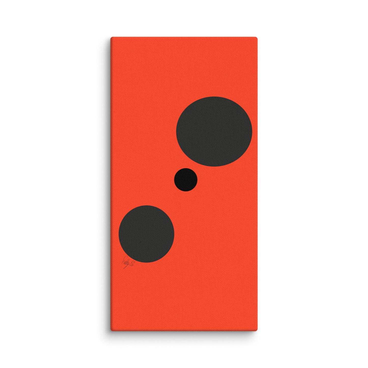 Dots orange canvas print